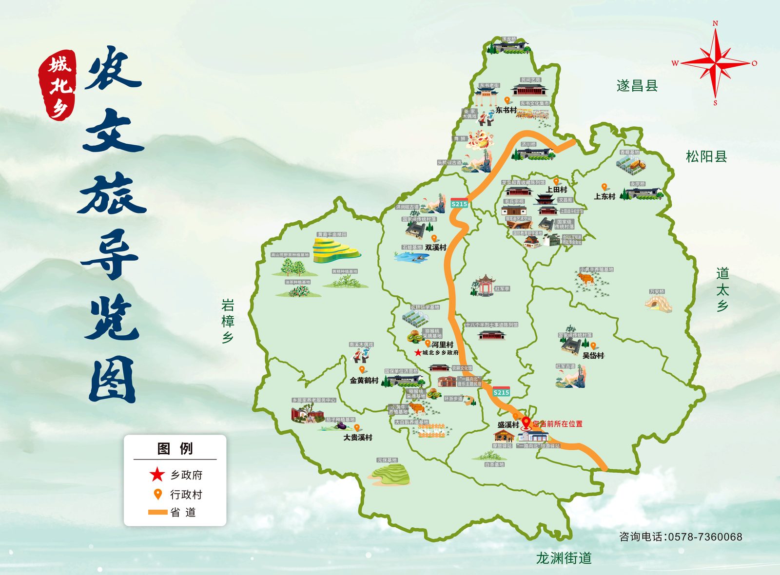 河里村导览图